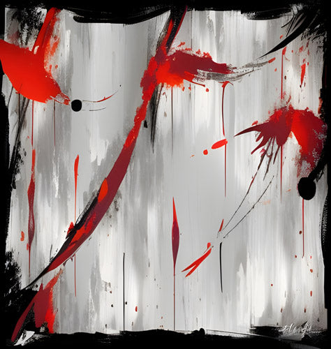 Red Abstract Brushstroke Texture Pattern