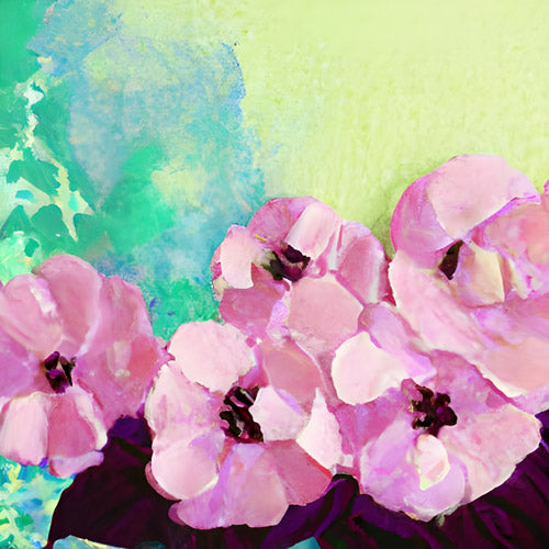 Pink Floral Botanical Artwork