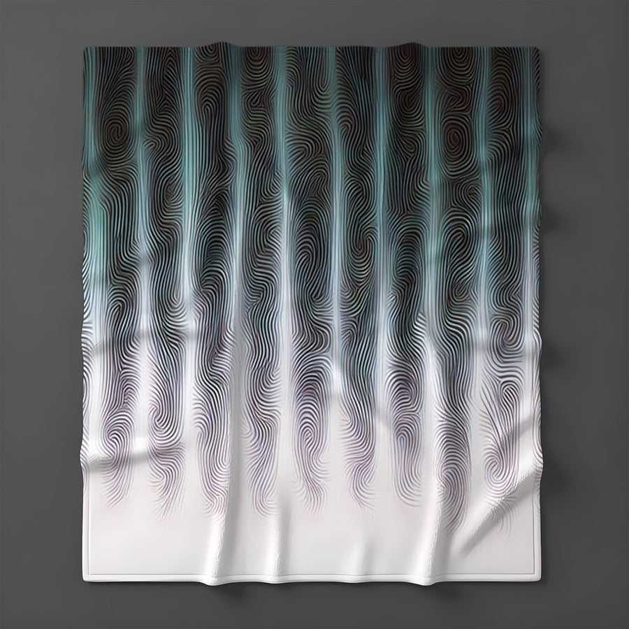 Gray Vertical Glow Texture Pattern Fleece Sherpa Blanket