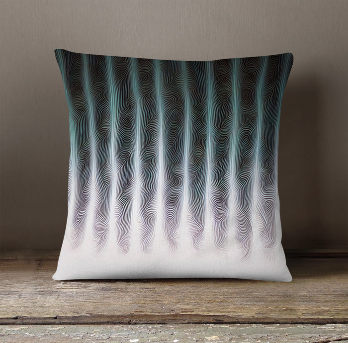 Gray Vertical Glow Texture Pattern Throw Pillow Cover