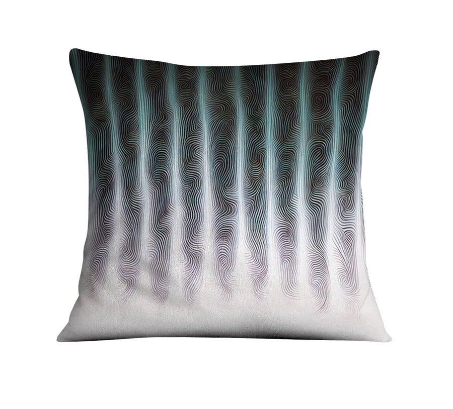 Gray Vertical Glow Texture Pattern Throw Pillow Cover
