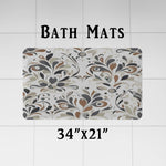 Abstract Damask Shower Curtains - Brown, Beige, and Gray Modern Elegant Style Print - Deja Blue Studios