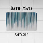 Abstract Striped Shower Curtains - Blue and White Falling Rain Stripes - Deja Blue Studios