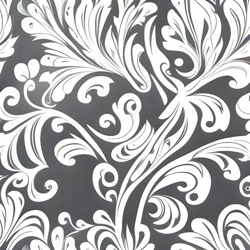 Gray Ornamental Scroll Pattern