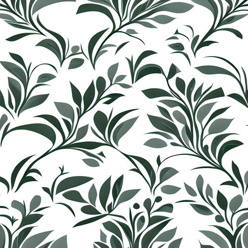 Green Botanical Leaf Pattern