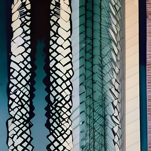 Teal Textile Stripe Pattern