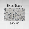 Abstract Maze Pattern Shower Curtains - Blue, Beige and Gray - Deja Blue Studios