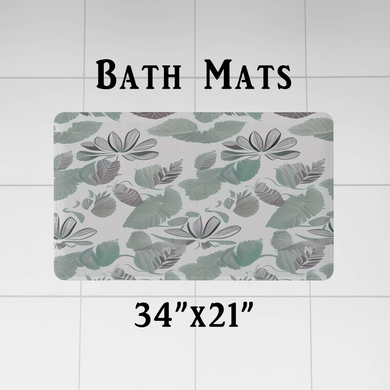 Chic Shower Curtains - Green and Purple Abstract Leaf Style Print - Deja Blue Studios