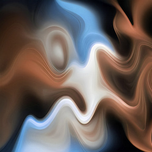 Blue and Brown Fluid Abstract Pattern