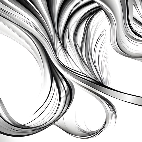 Black and White Fluid Line Pattern