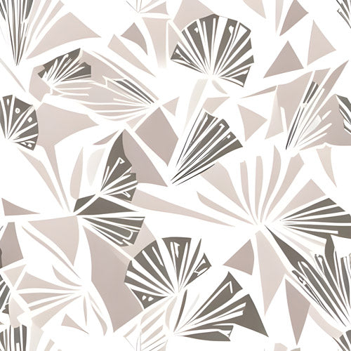 Beige Geometric Fan Pattern