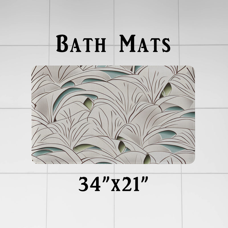 Abstract Art Deco Shower Curtains - Splashes of Blue Line Style Pattern - Deja Blue Studios