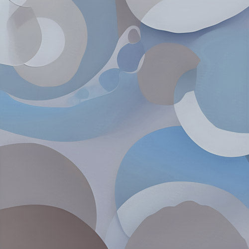 Blue Minimalist Circle Abstract Pattern
