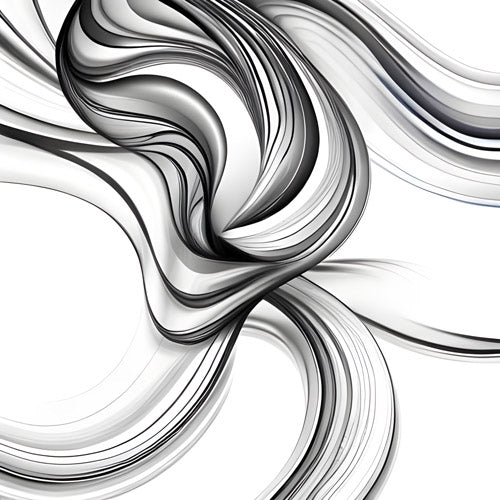 Black and White Fluid Line Pattern