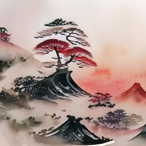 Pink Mist Landscape Artwork
