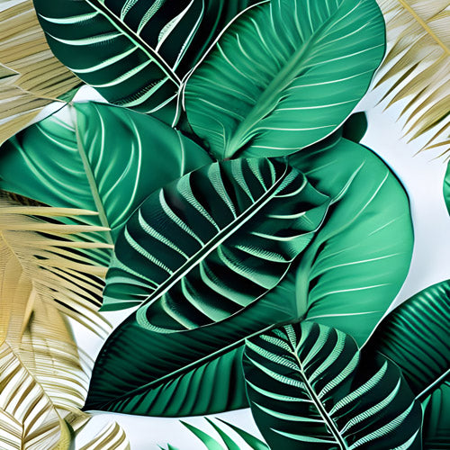 Green Tropical Leaf Pattern