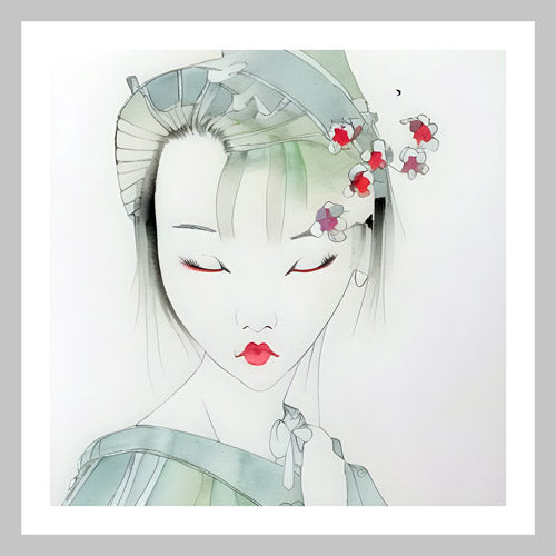 Soft Green Portrait Artwork