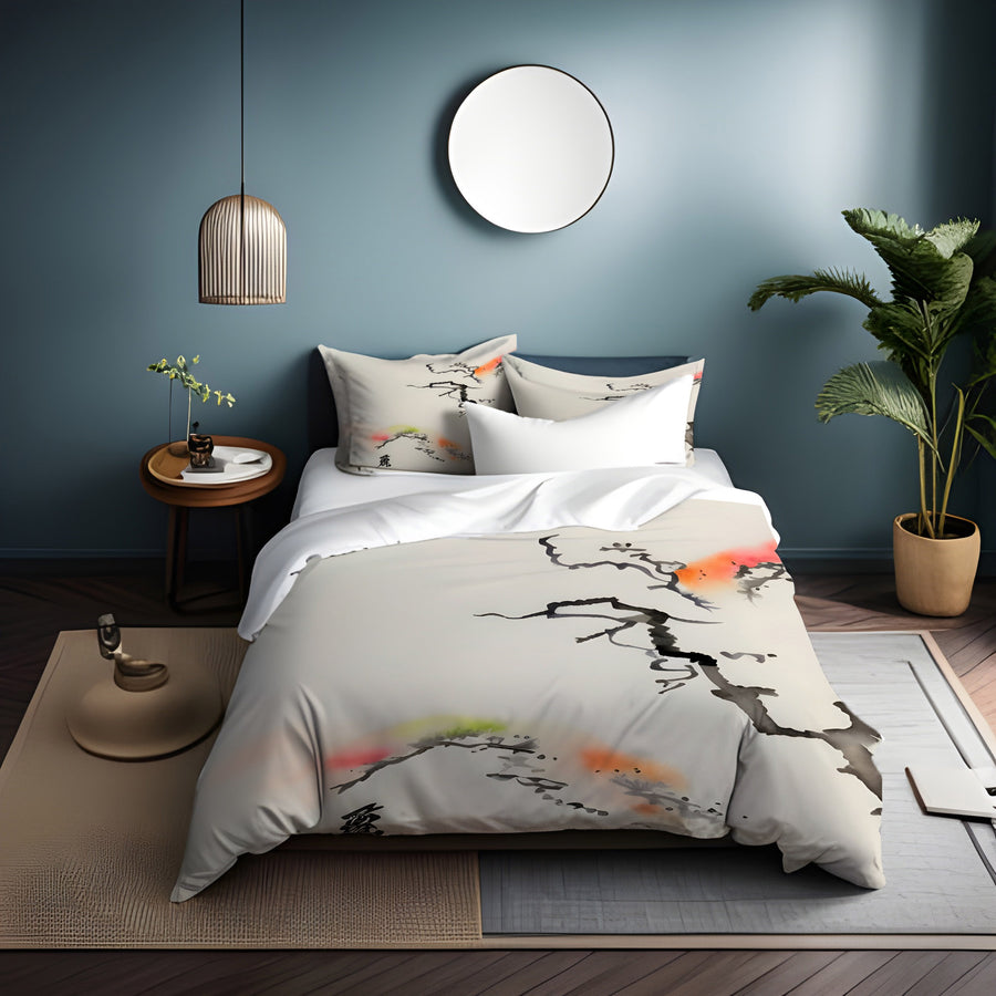 Minimalist Abstract Branch Landscape Artwork Duvet Cover