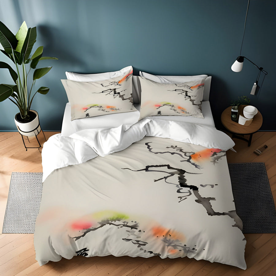 Minimalist Abstract Branch Landscape Artwork Duvet Cover