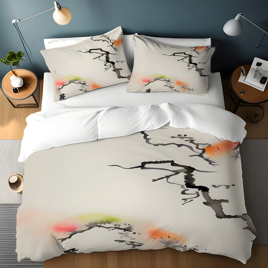 Minimalist Abstract Branch Landscape Artwork Duvet Cover