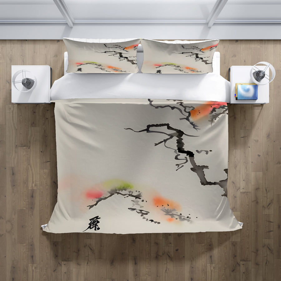 Minimalist Abstract Branch Landscape Artwork Duvet Cover