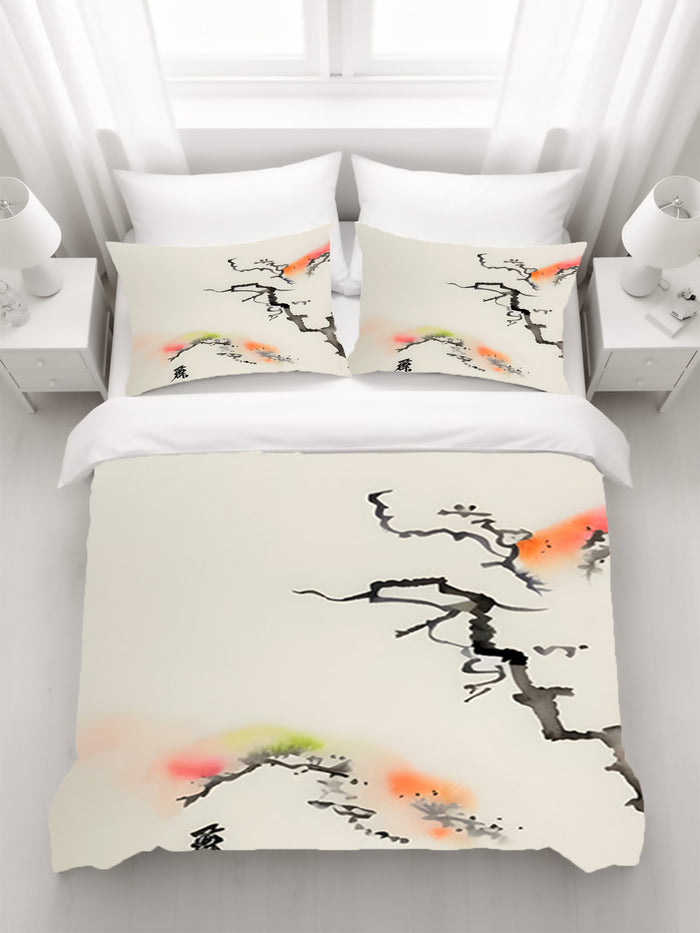 Minimalist Abstract Branch Landscape Artwork Duvet Cover