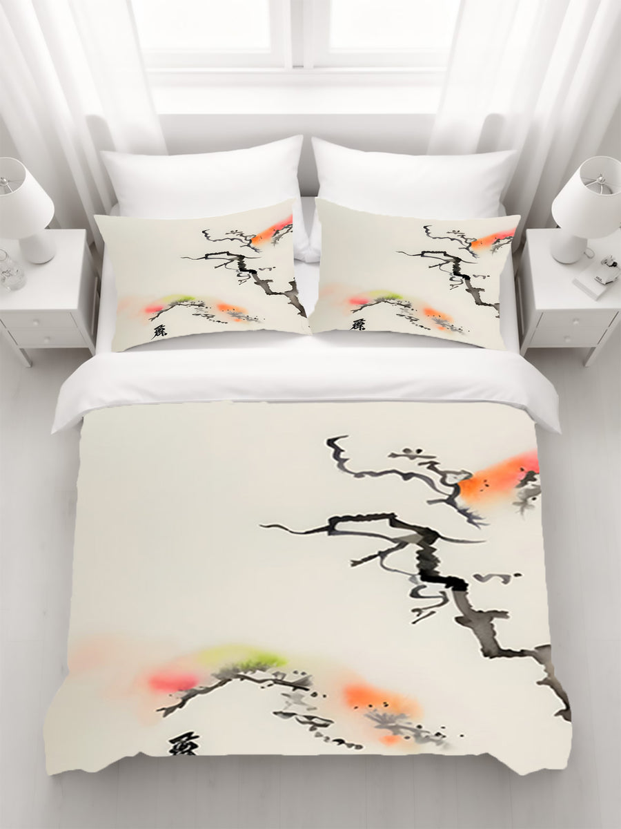 Minimalist Abstract Branch Landscape Artwork Duvet Cover