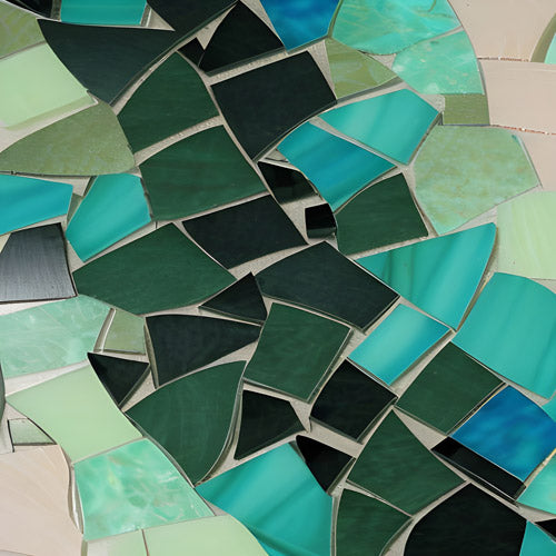 Teal Mosaic Geometric Pattern