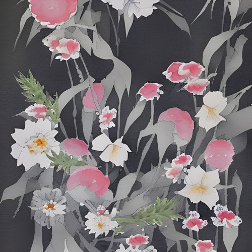 Pink Floral Botanical Pattern