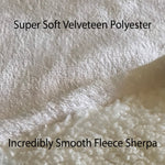 Aqua Green Mint Fleece Sherpa Blanket | Large 68" x 80" Size - Deja Blue Studios