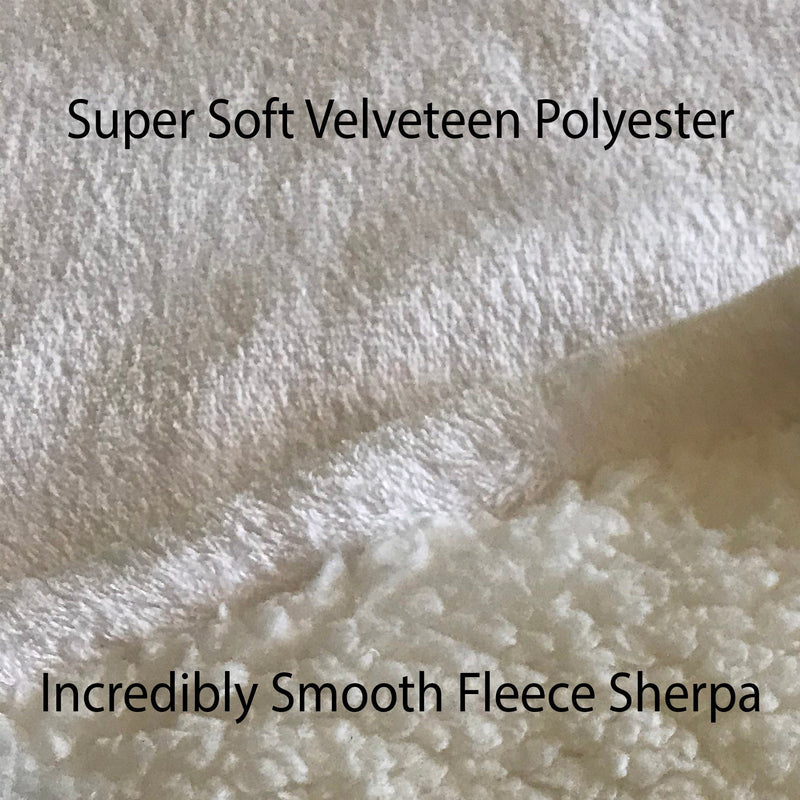 Modern Blue and White Marbled Color Swirl Fleece Sherpa Blanket | Large 68" x 80" Size - Deja Blue Studios
