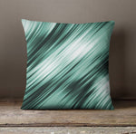 Aqua Green Mint Throw Pillow | Abstract Lines | Ripple Pattern Print - Deja Blue Studios