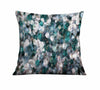 Blue Ocean Shimmer Abstract Swirl Throw Pillow - Deja Blue Studios