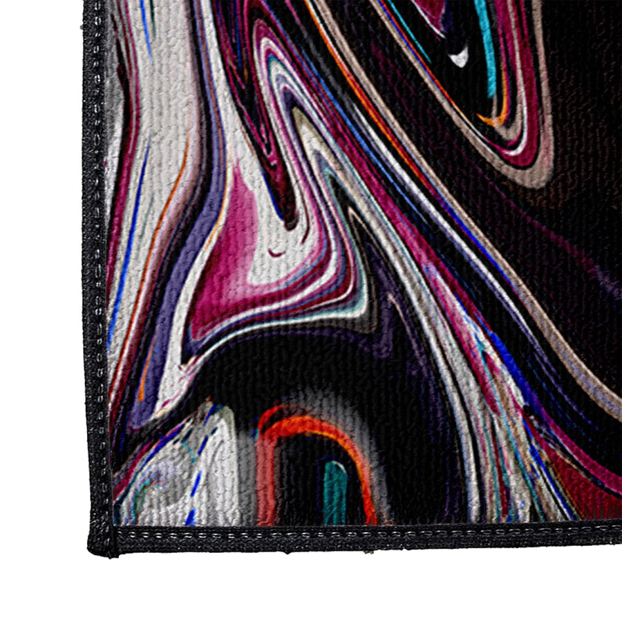 Beautiful Multi-Color Abstract Swirl Door Rug | Front Doormat - Deja Blue Studios