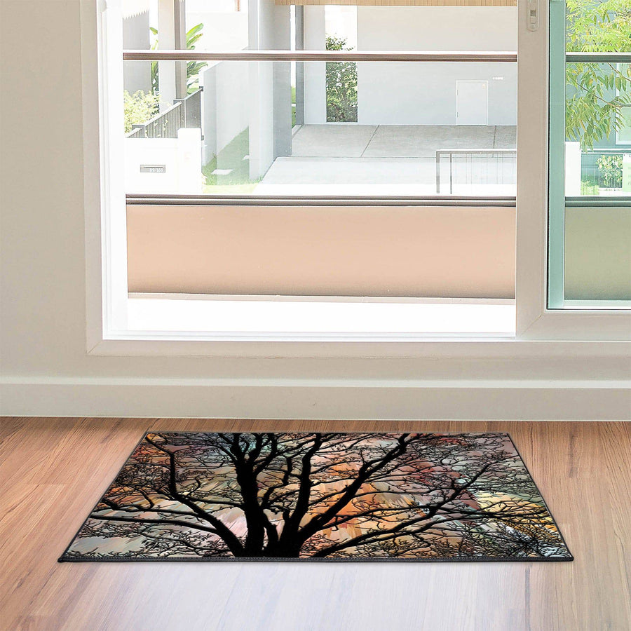 Abstract Tree Silhouette Door Mat - Deja Blue Studios