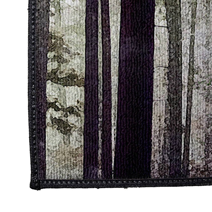 Mist Forest Trees Door Rug | Front Doormat - Deja Blue Studios