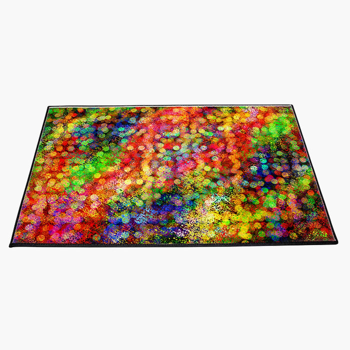 Colorful Bokeh Abstract Door Rug | Front Doormat - Deja Blue Studios