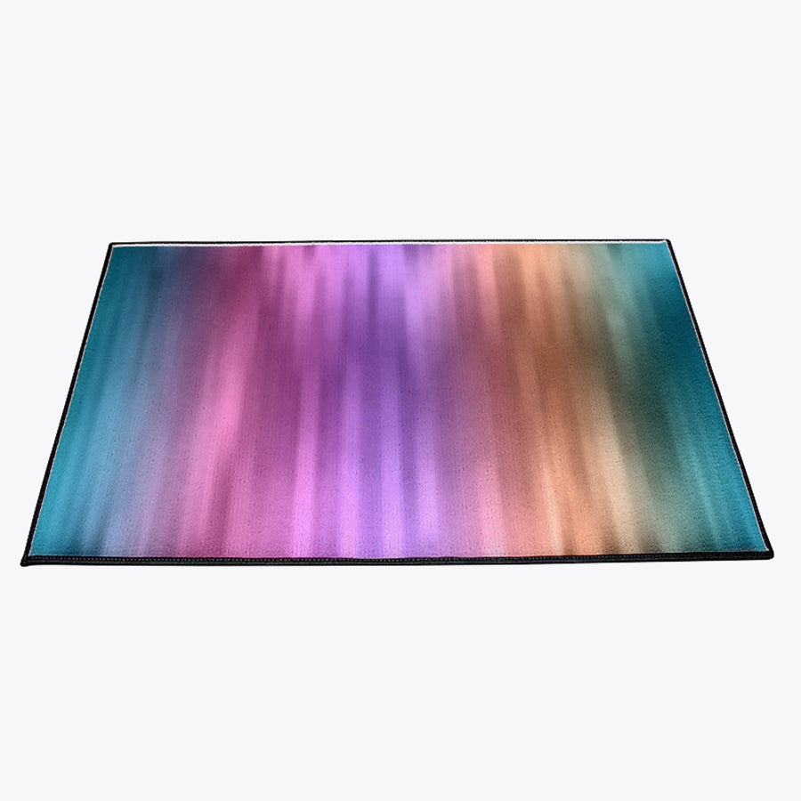 Pink and Purple Striped Watercolor Boho Door Mat - Deja Blue Studios