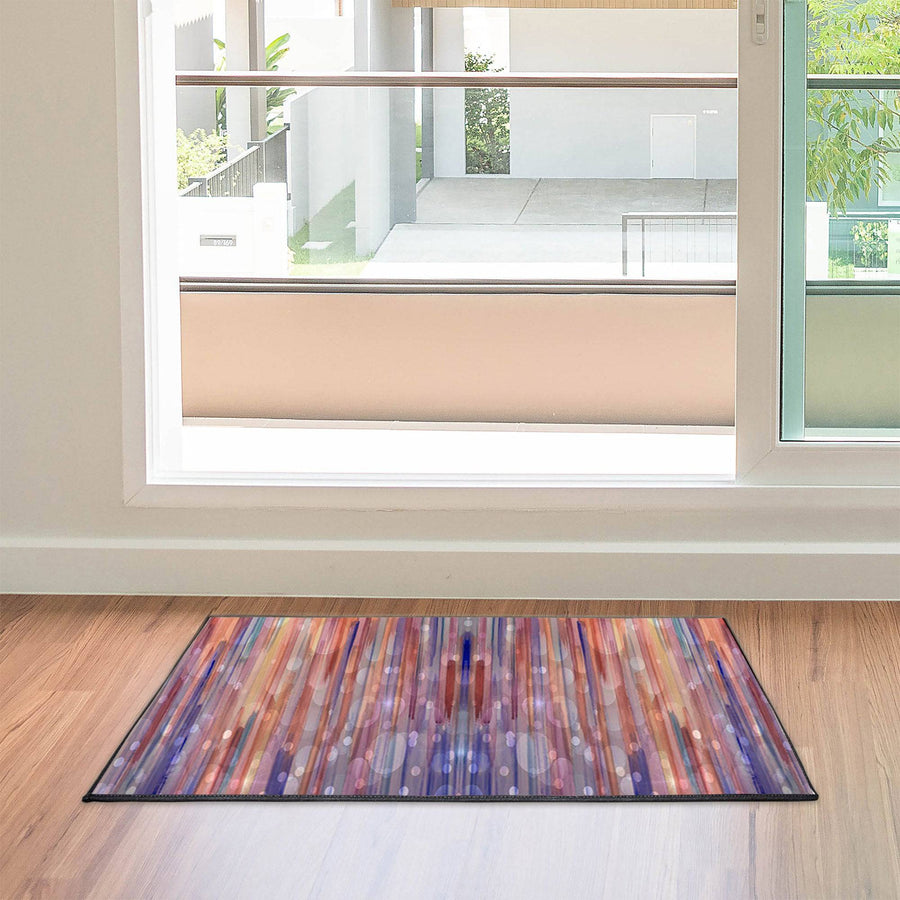 Pastel Watercolor Boho Door Rug | Front Doormat - Deja Blue Studios