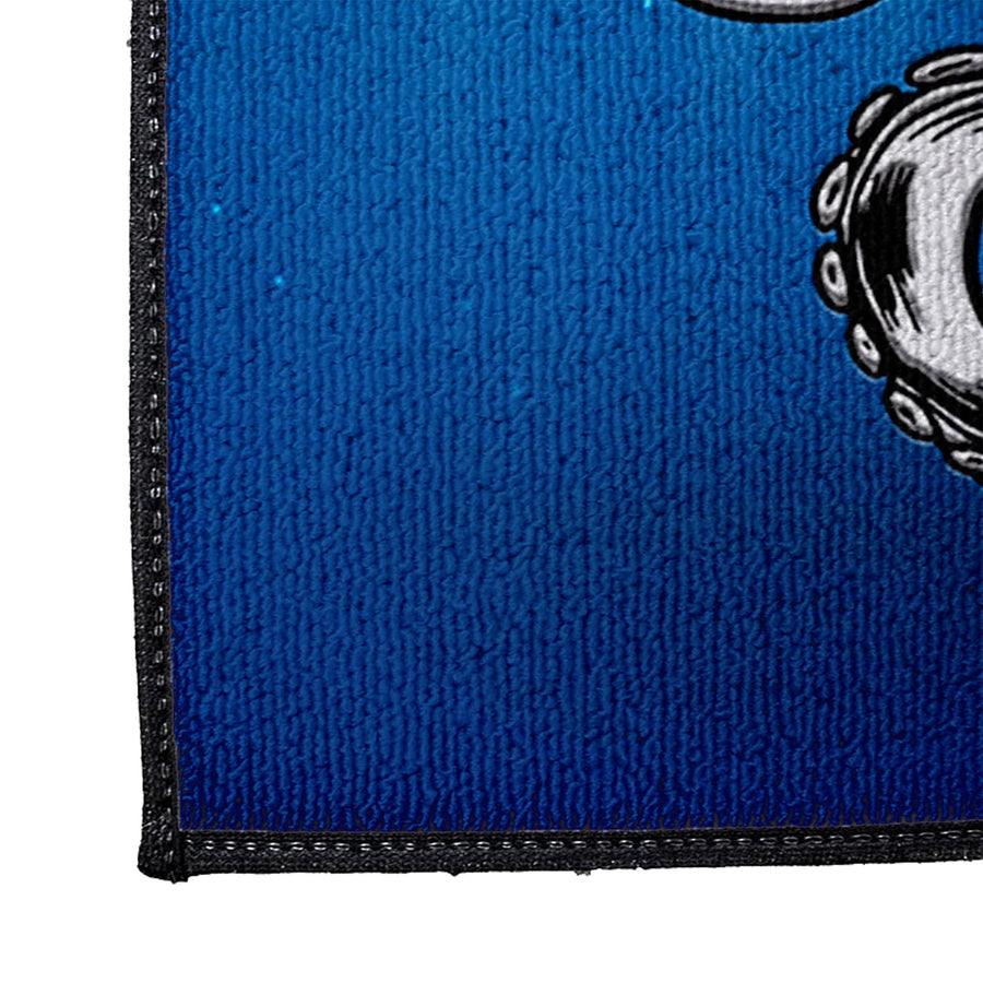 Deep Ocean Blue Nautical Octopus Door Rug | Front Doormat - Deja Blue Studios