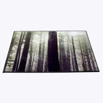 Mist Forest Trees Door Rug | Front Doormat - Deja Blue Studios