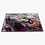 Beautiful Multi-Color Abstract Swirl Door Rug | Front Doormat - Deja Blue Studios