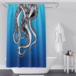 Blue Ocean Nautical Octopus Tentacles Shower Curtain - Deja Blue Studios