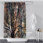 Abstract Tree Silhouette Shower Curtain - Deja Blue Studios