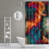 Abstract Swirl Galaxy Fireball Shower Curtain - Deja Blue Studios