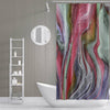 Abstract Pink and Gray Swirl Shower Curtain - Deja Blue Studios