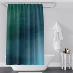 Green and Blue Grunge Ombre Shower Curtain - Deja Blue Studios