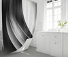 Black and White Modern Wavy Print Shower Curtain - Deja Blue Studios