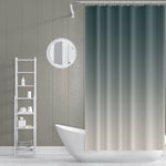 Green to Beige Ombre Gradient Shower Curtain - Deja Blue Studios