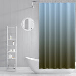 Light Blue to Olive Green Ombre Gradient Shower Curtain - Deja Blue Studios